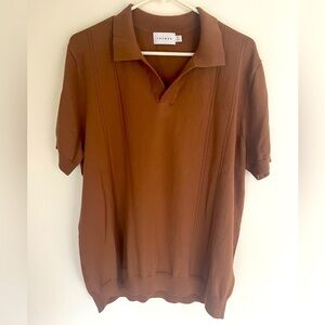 Topman retro polo. Brown size LX.